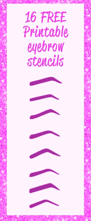 Where can you download free eyebrow stencils?